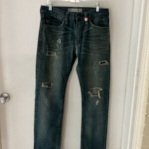 Bullhead Blue Slim Distressed Jeans